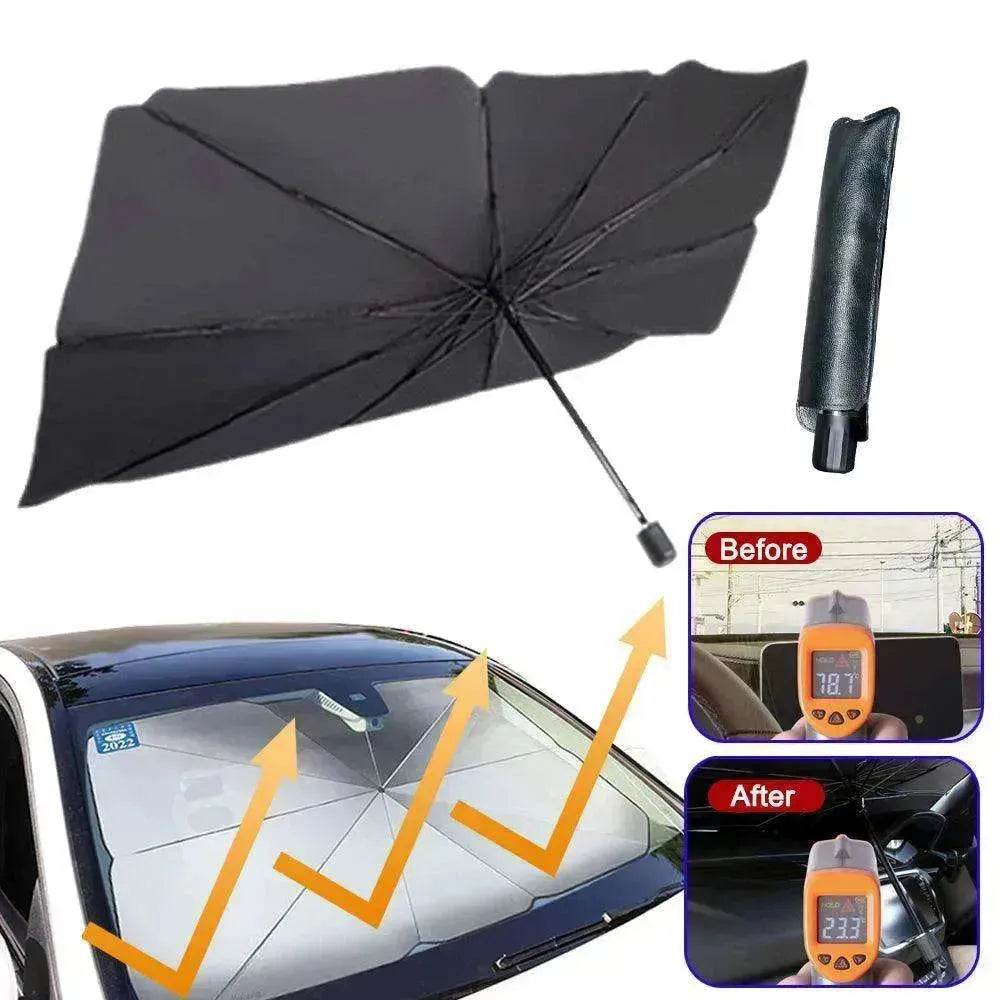 Quick deploy and practical foldable car sunshade - EX-STOCK Canada