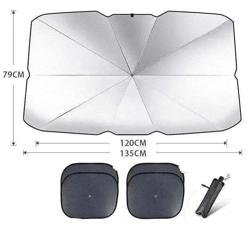 Quick deploy and practical foldable car sunshade - EX-STOCK CANADA