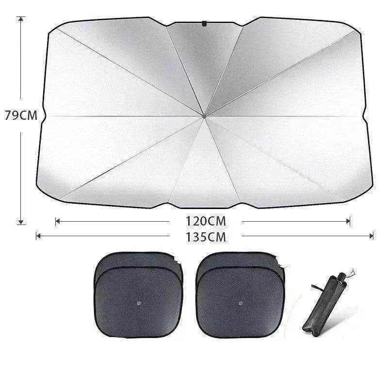 Quick deploy and practical foldable car sunshade - EX-STOCK Canada