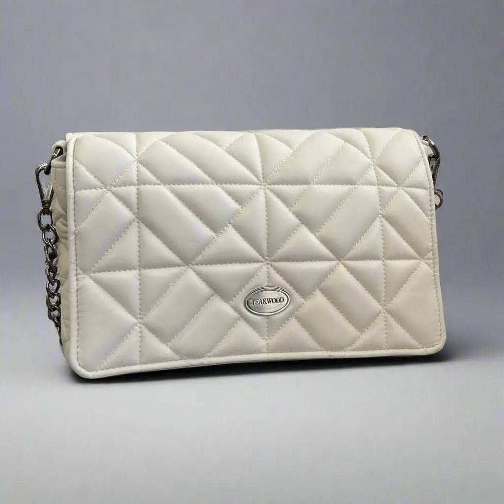 Quilted Soft Leather Crossbody Bag with Chain Strap EX-STOCK Canada