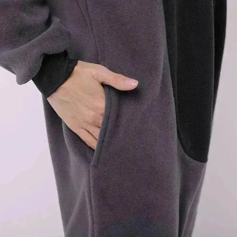 Raccoon cartoon animal one-piece pajamas polar fleece material - EX-STOCK Canada