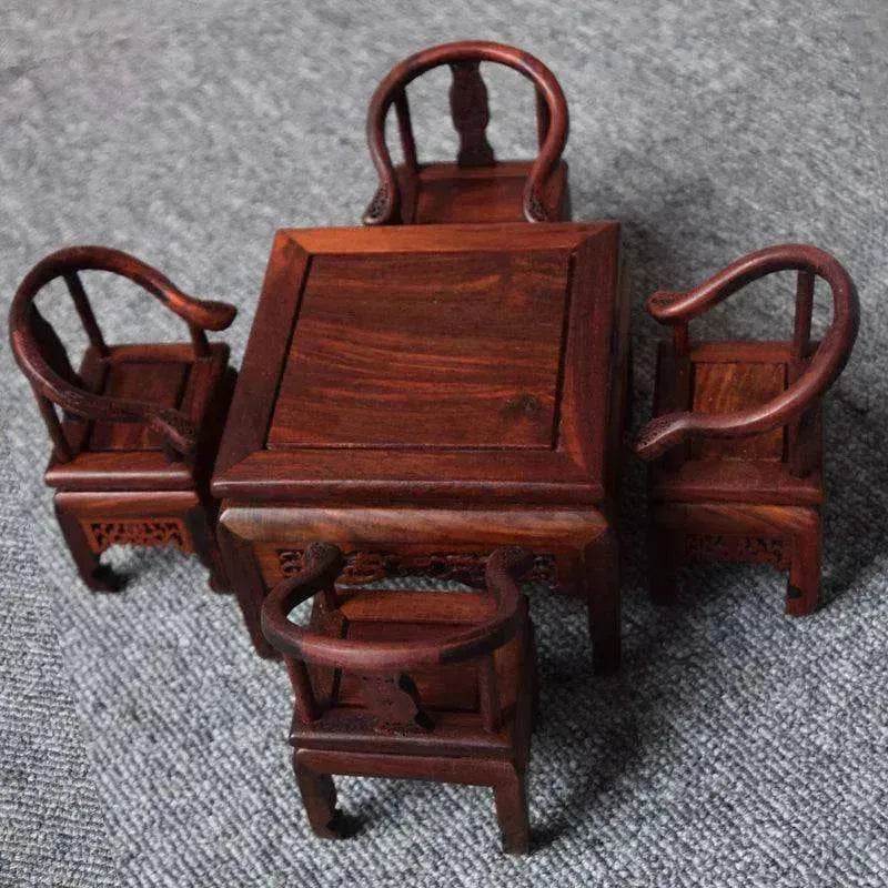 Red Rosewood Antique Creative Table And Chair Furniture Ornaments - EX-STOCK Canada