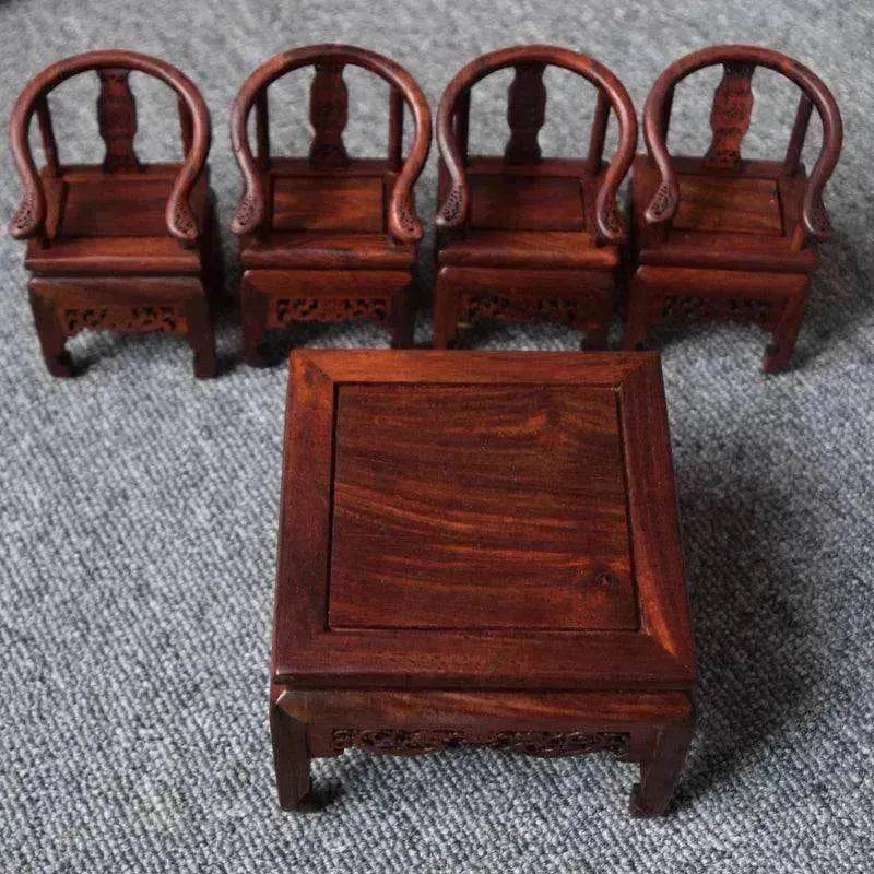 Red Rosewood Antique Creative Table And Chair Furniture Ornaments - EX-STOCK Canada
