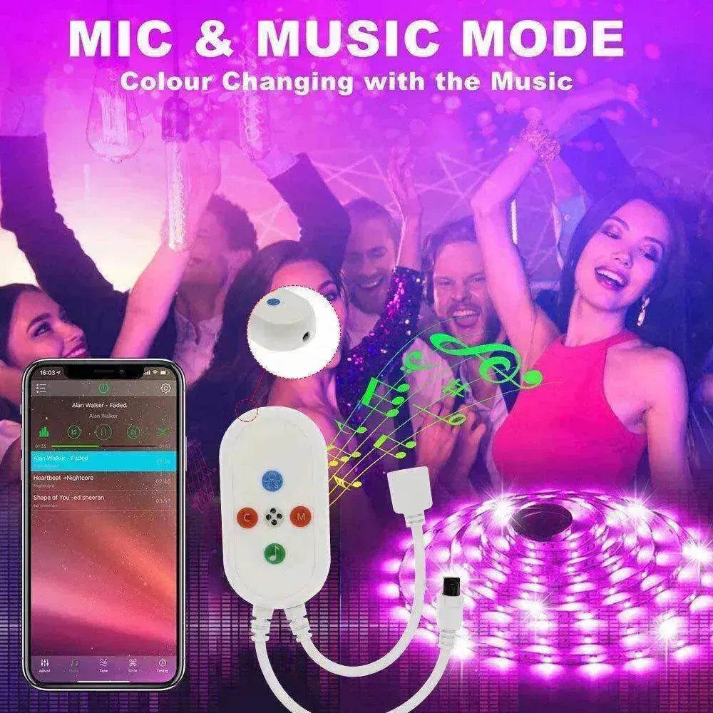 Remote Color Changing Led Strip Lights 5050 RGB Bluetooth Room Light - EX-STOCK Canada