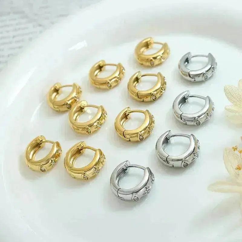 Retro Earrings Elegant Titanium Steel Women - EX-STOCK Canada