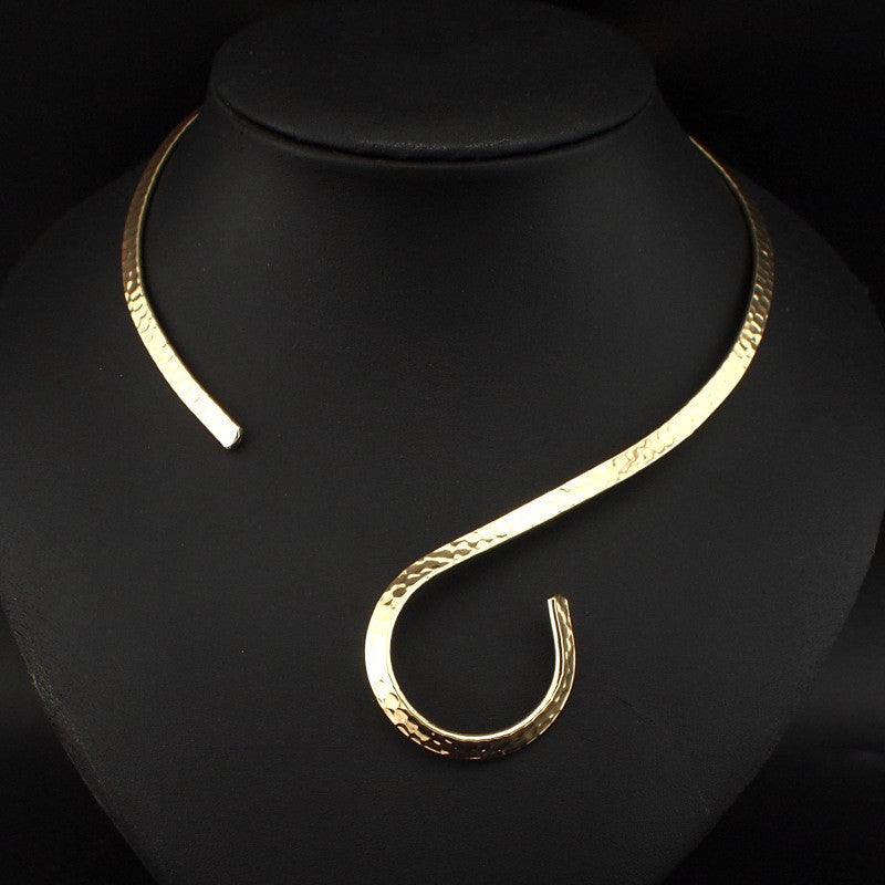 Retro Metal Exaggerated Clavicle Collar Necklace Women EX-STOCK Canada