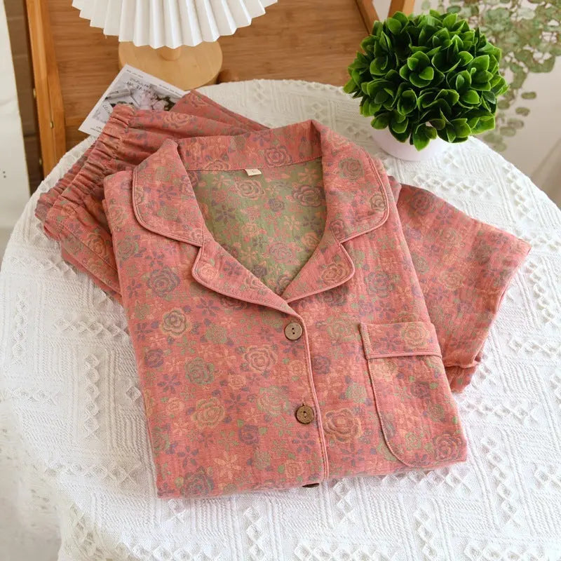 Retro New Pure Cotton Pajamas For Women - EX-STOCK Canada
