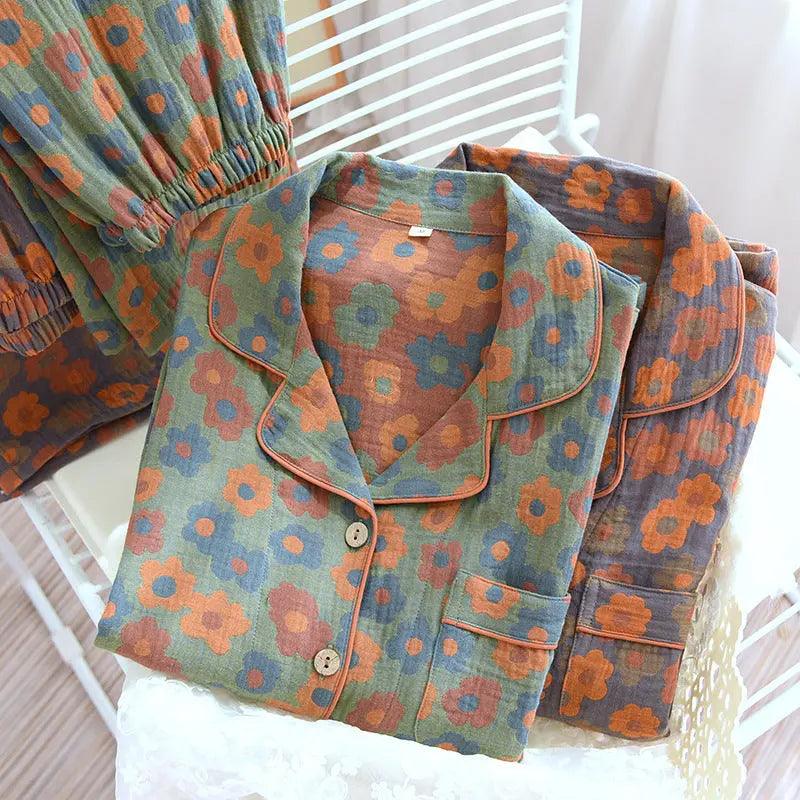 Retro New Pure Cotton Pajamas For Women - EX-STOCK Canada