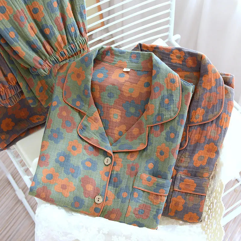 Retro New Pure Cotton Pajamas For Women - EX-STOCK Canada
