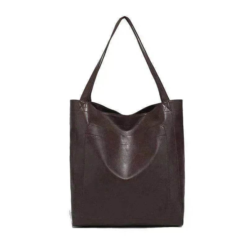 Retro Shoulder Bag Big Pocket Oil Wax Totes - EX-STOCK Canada
