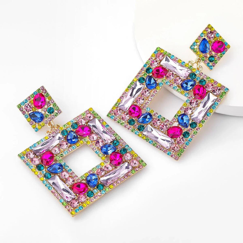 Rhinestones, Glass And Full Diamond Earrings EX-STOCK Canada