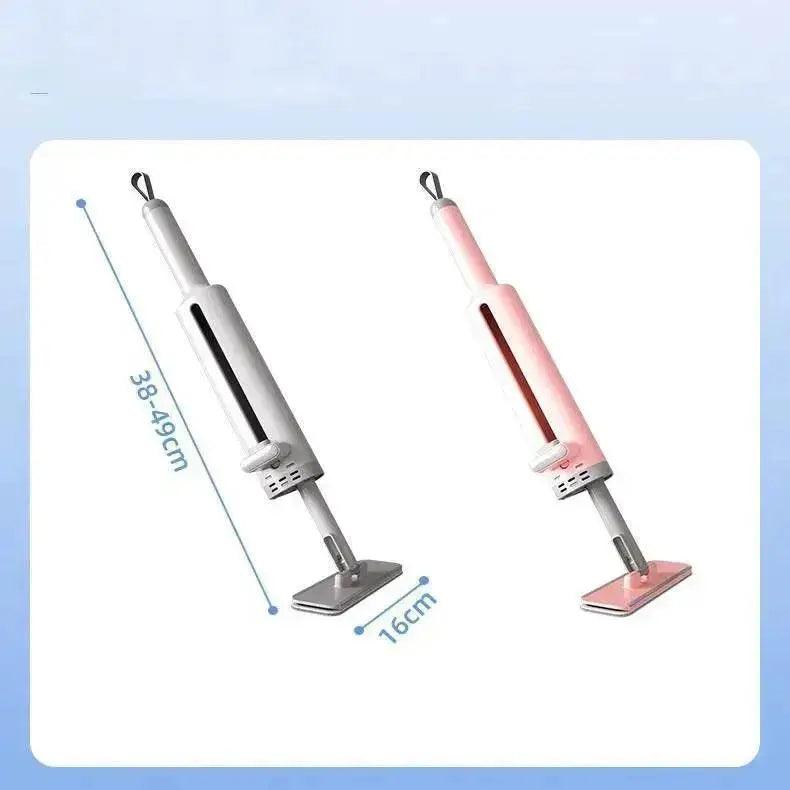 Serpillière Mini Auto-essorable Pivotante Avec Brosse Pour Fentes Serpillière Plate Sans Lavage À La Main Avec 2 Tampons Microfibres Réutilisables, Serpillière En Microfibre Pour Usage Humide Et Sec Auto-essorable Serpillière Plate Pour Le Nettoyage Des Sols - EX-STOCK Canada