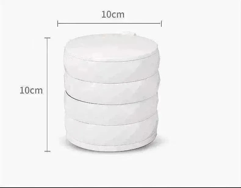 Boîte à bijoux miroir ceinture en flanelle multicouche rotative - EX-STOCK CANADA