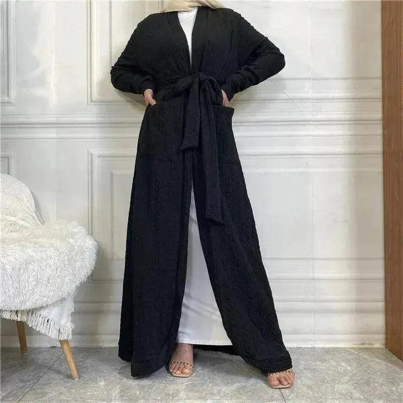 Cardigan à bords arrondis Pull Veste longue arabe - EX-STOCK Canada
