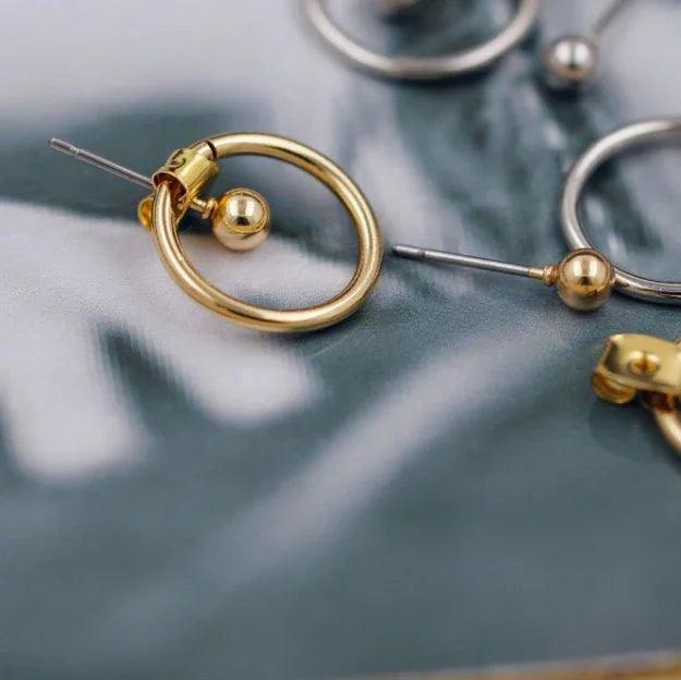Round Metal Back Earrings EX-STOCK Canada