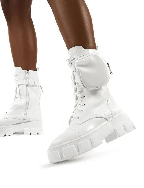 Round head female motorcycle riding boots EX-STOCK Canada