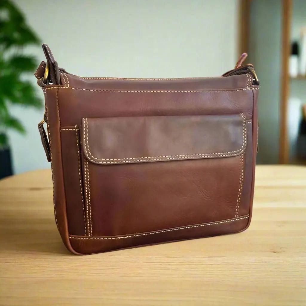 Rugged Earth Full Grain Leather East-West Organizer Bag EX-STOCK Canada