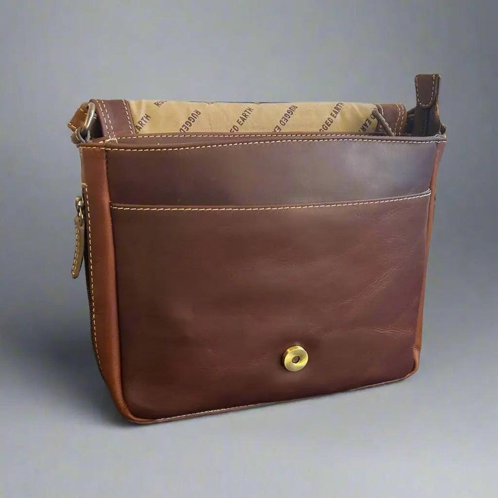 Rugged Earth Full Grain Leather East-West Organizer Bag EX-STOCK Canada