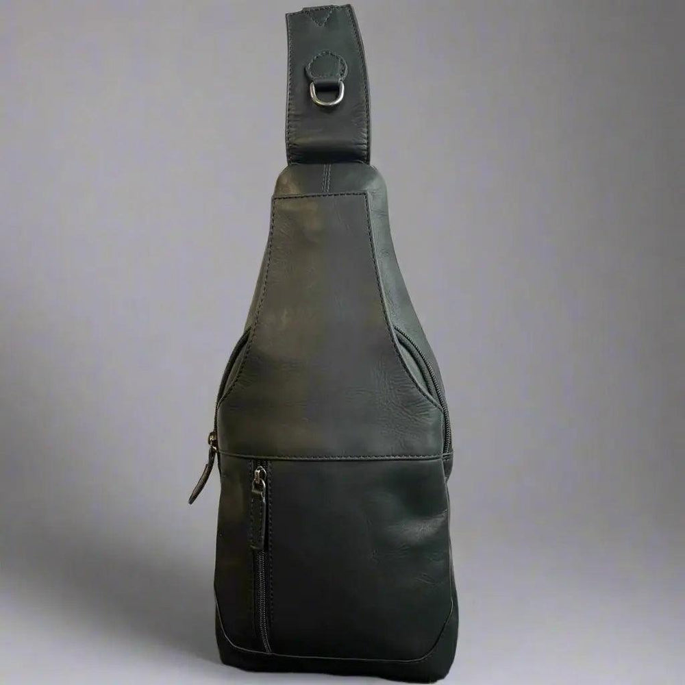 Sac à dos bandoulière en cuir pleine fleur Rugged EarthEX-STOCK Canada
