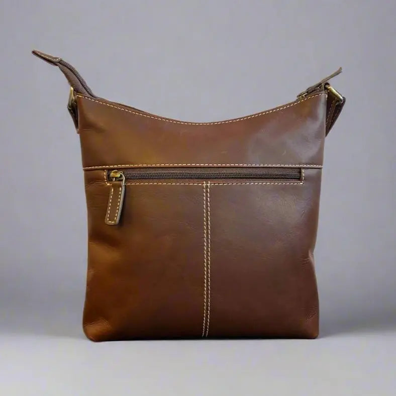Bolso Pequeño Cruzado de Piel Gruesa Rugosa con Cremallera FrontalEX-STOCK Canada