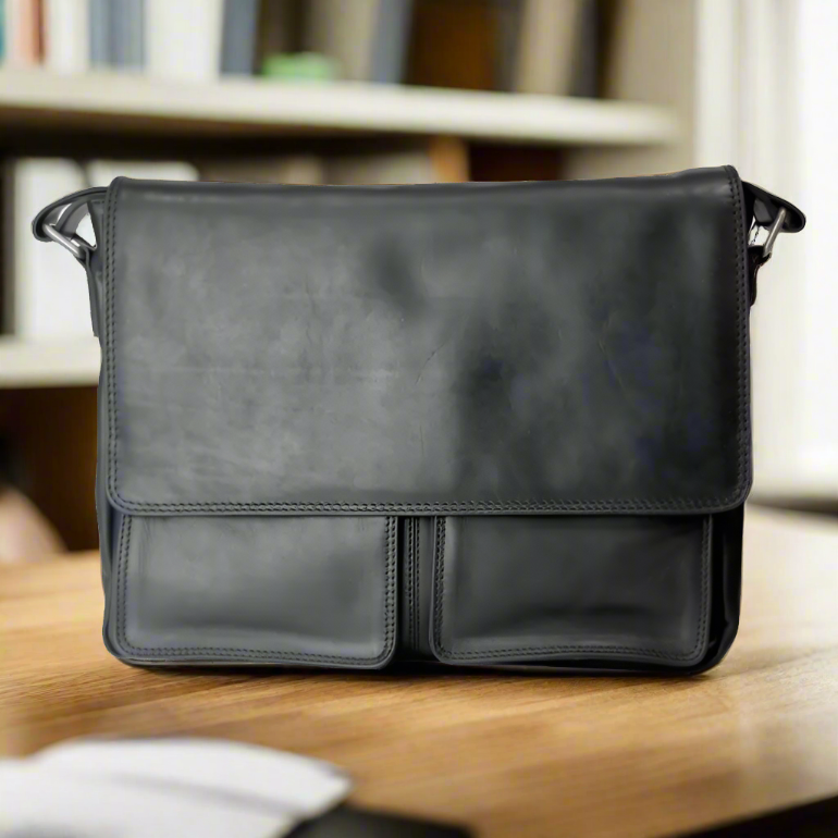 Rugged Earth Leather Messenger Bag EX-STOCK Canada