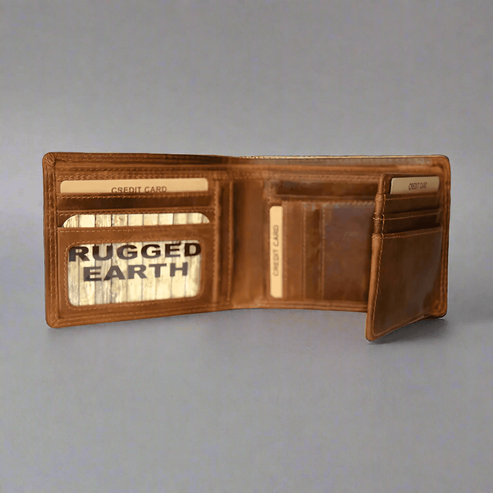 Portefeuille cuir à deux volets pour homme Rugged EarthEX-STOCK Canada