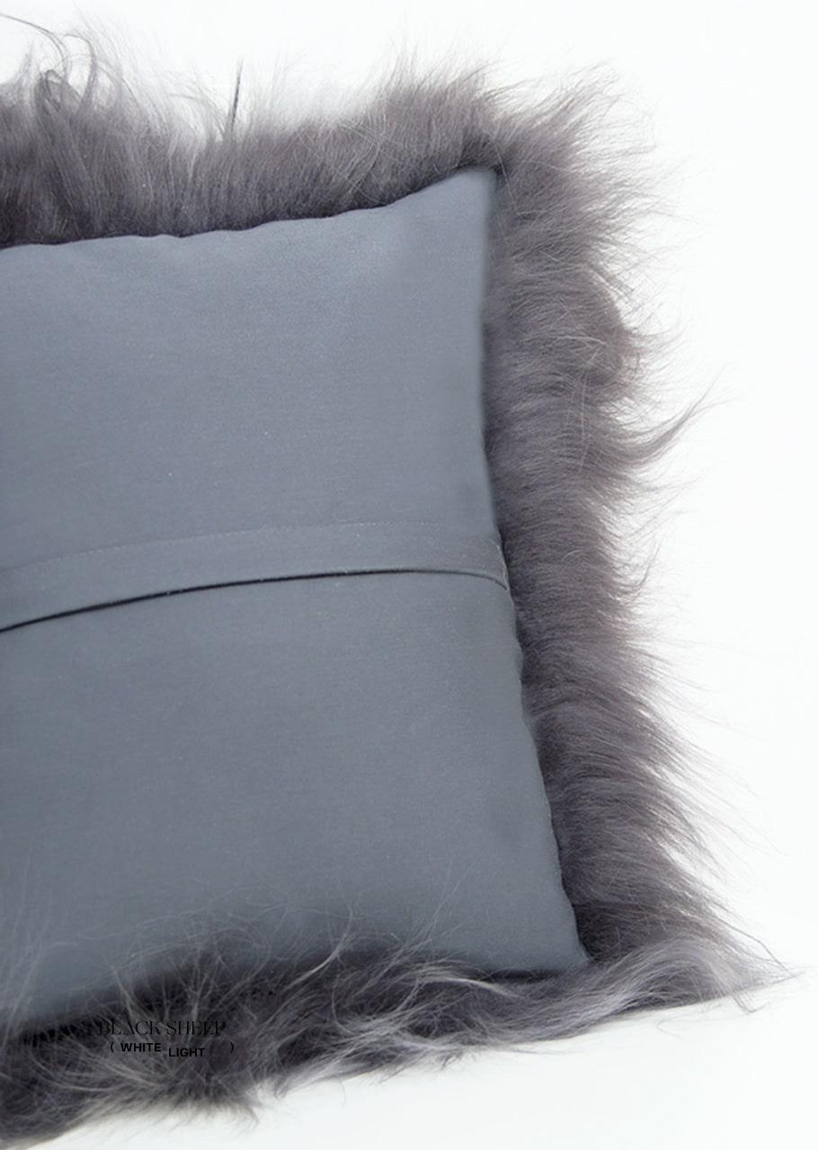 Rectangular Silver Icelandic Sheepskin Pillow Cover EX-STOCK Canada