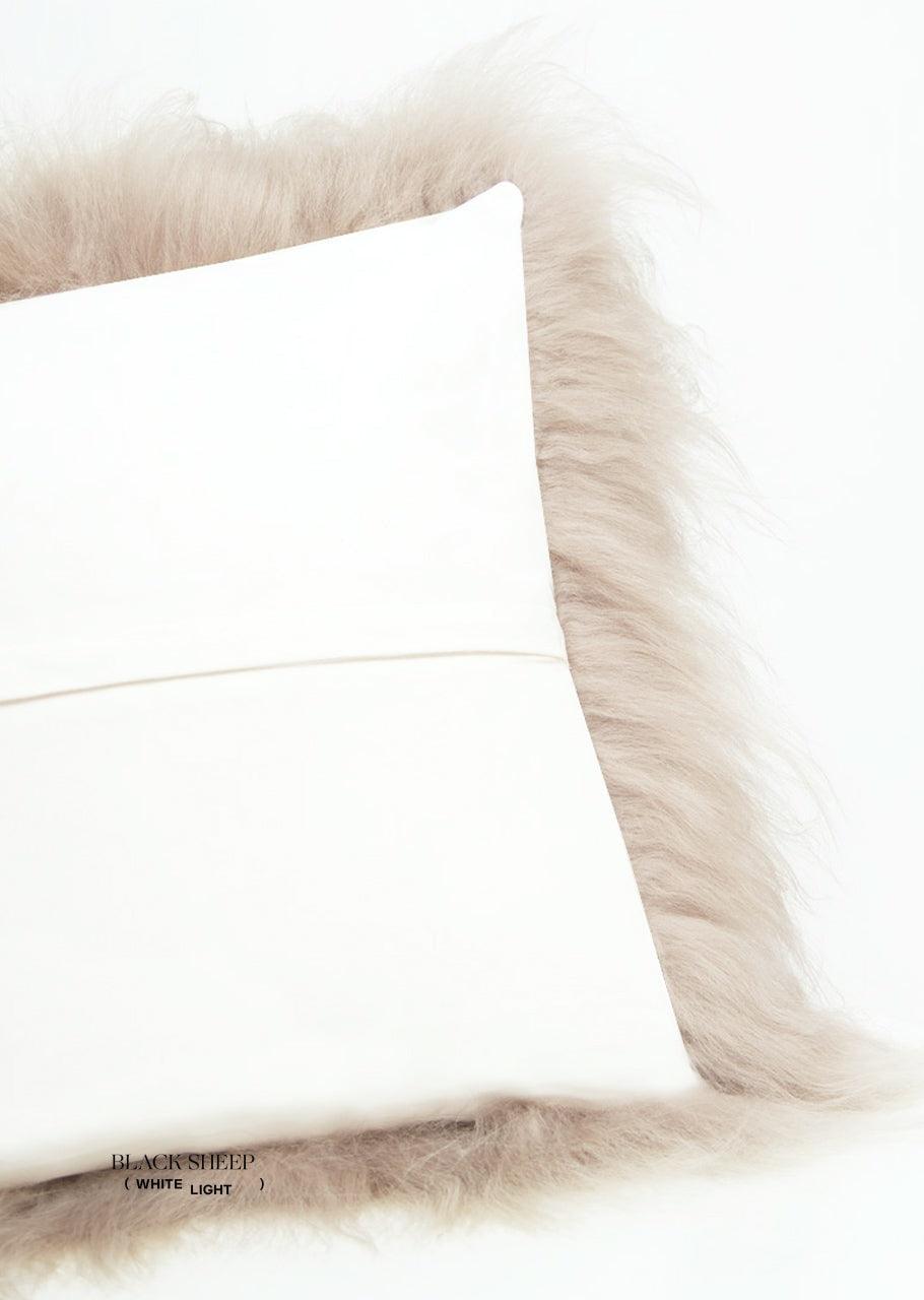 Rectangular Shorn Linen Icelandic Sheepskin Pillow Cover EX-STOCK Canada