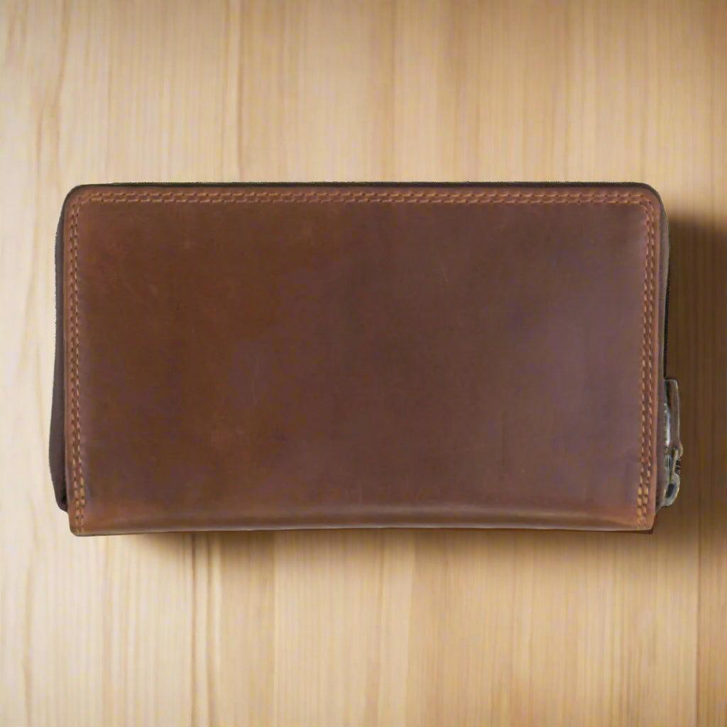 Rugged Earth Unisex Full Grain Leather Zippered Wallet EX-STOCK Canada