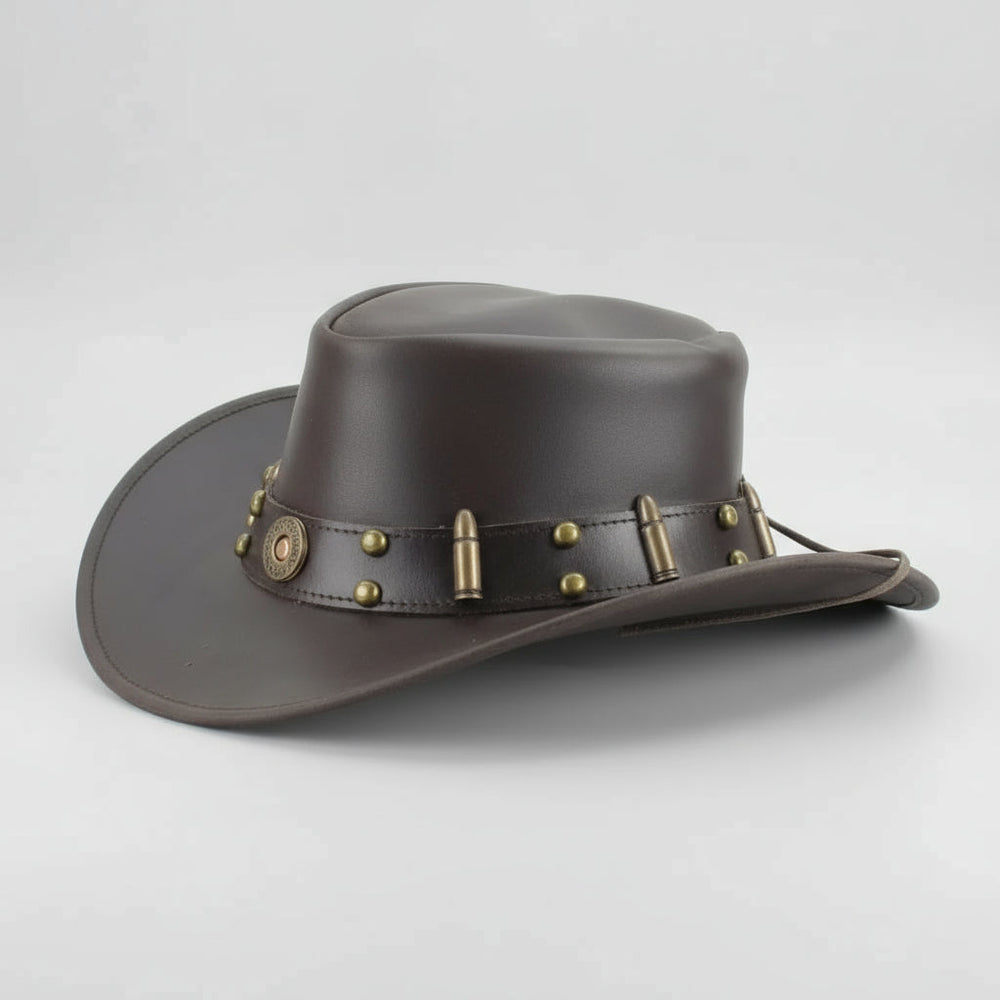 Sombrero Vaquero Moldeable con Corte de Bala de 12 Calibre y AdornosEX-STOCK Canada