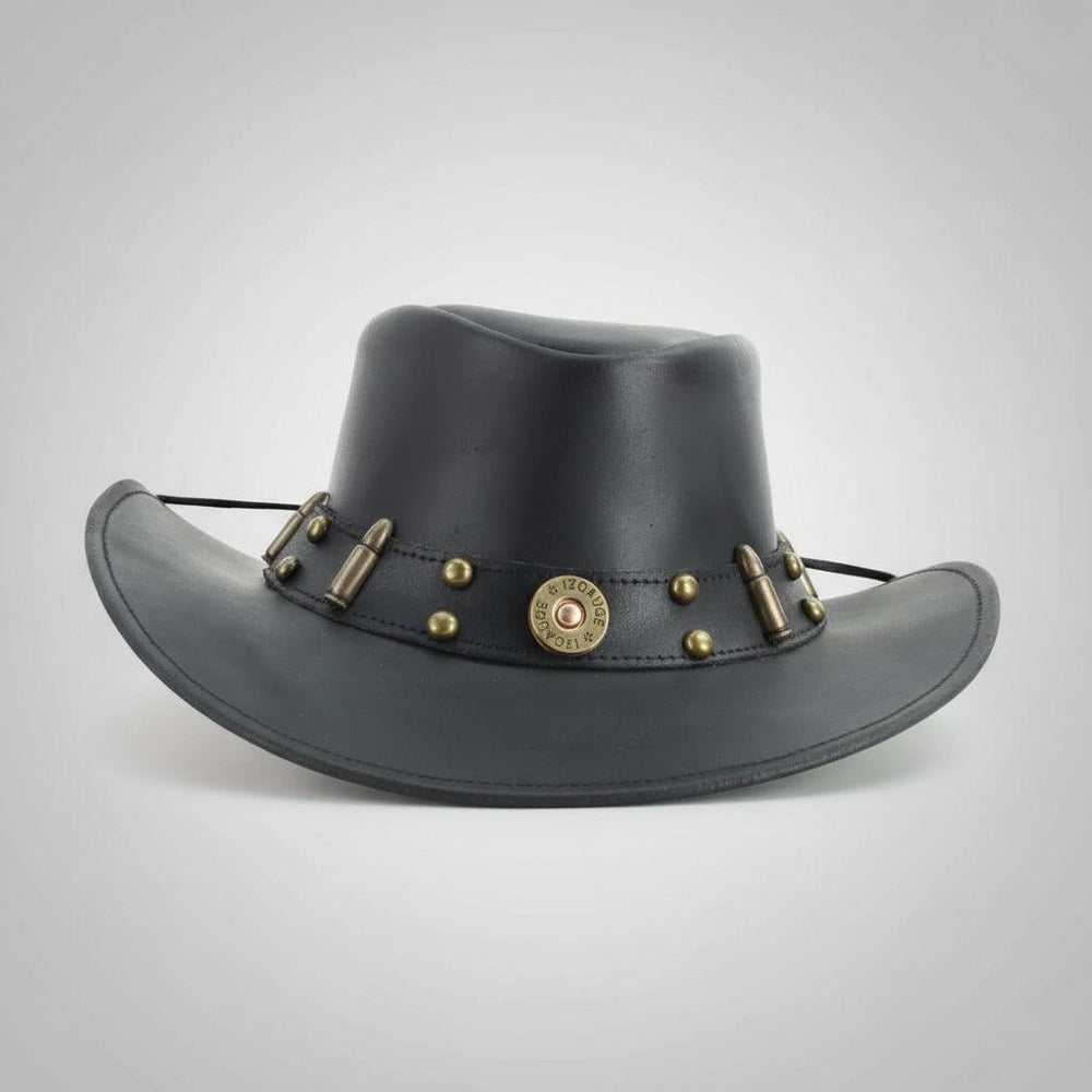 Shapeable Cowboy Hat with 12 Gauge Bullet Slice & Embellishments EX-STOCK Canada