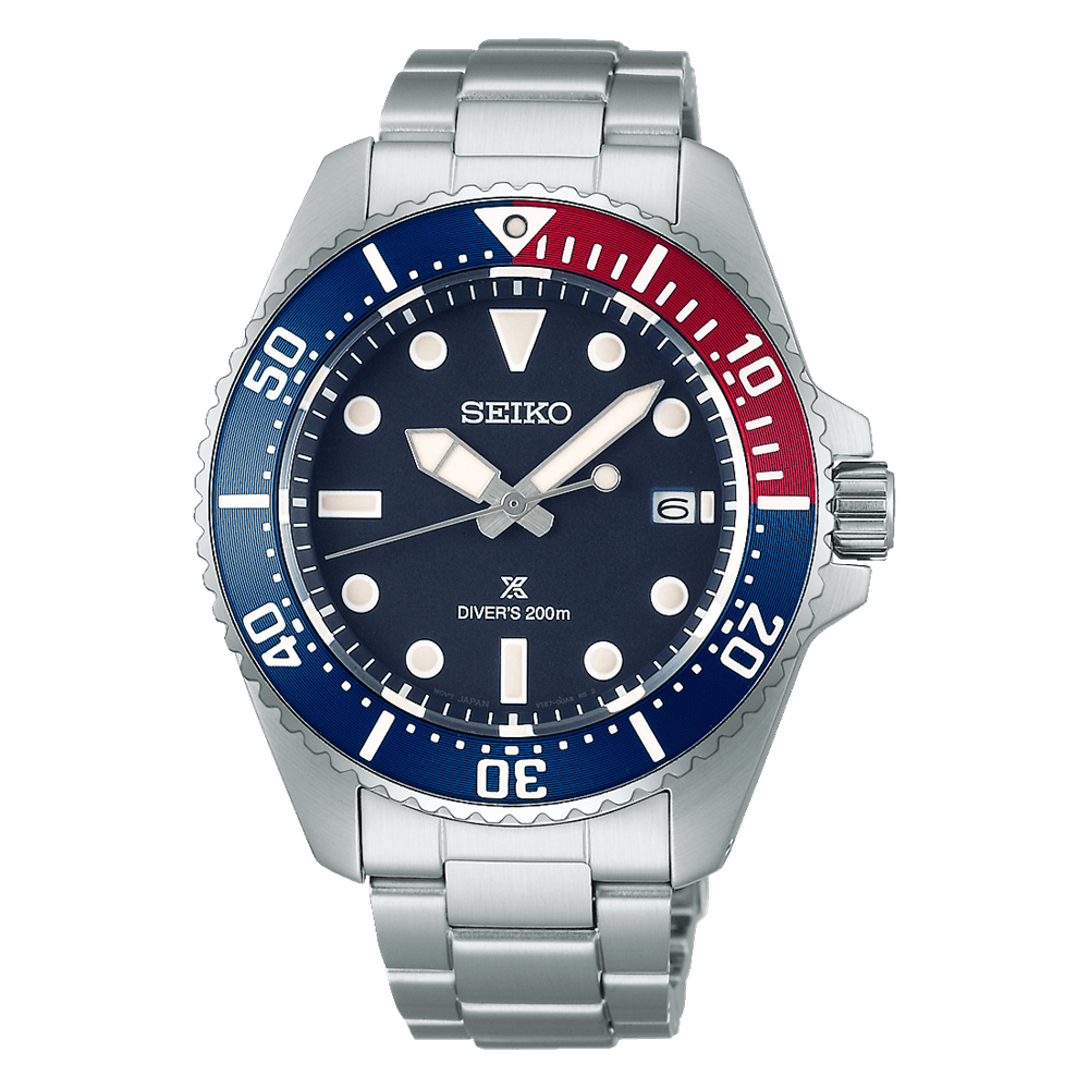 SEIKO Prospex Plongeur Solaire Pepsi Bleu | SNE595