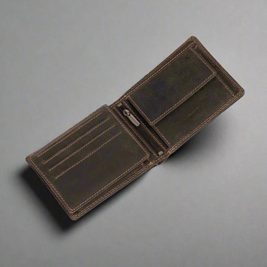 Greenwood Leather Men's Wallet. RFID-Blocking Oil Pull-Up Leather EX-STOCK Canada