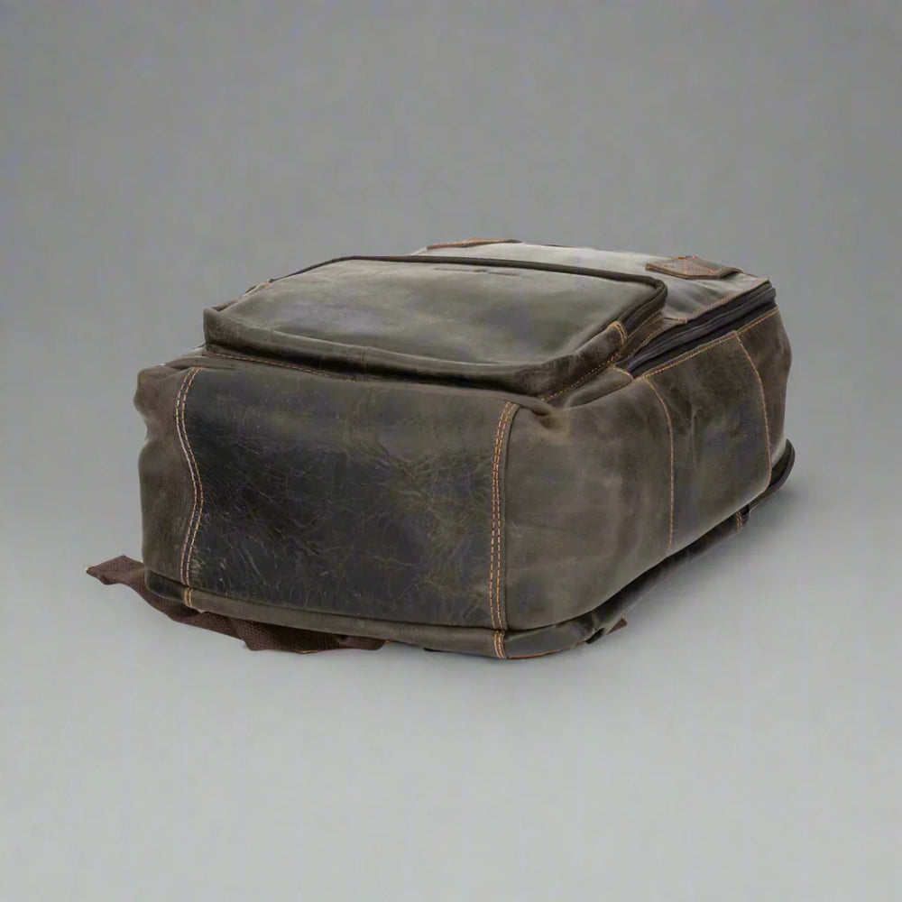 Sac à dos en cuir Greenwood avec compartiments renforcés pour ordinateur portable et tabletteEX-STOCK Canada