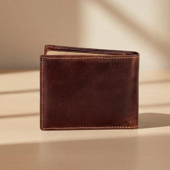 Portefeuille à deux volets en cuir Greenwood pour hommes. Portefeuille de protection RFID haut de gamme avec compartiment rabattableEX-STOCK Canada