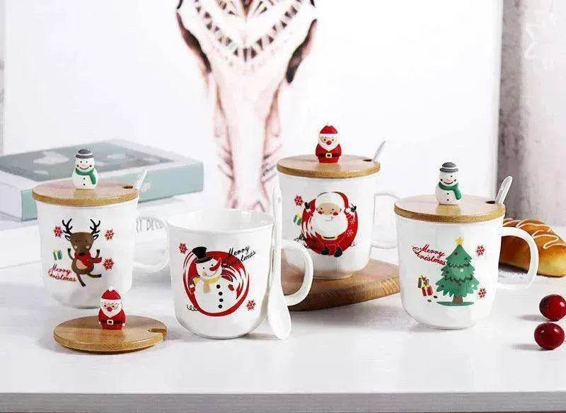 Santa Claus Christmas Tree Ceramic Cup Cartoon Mug - EX-STOCK Canada