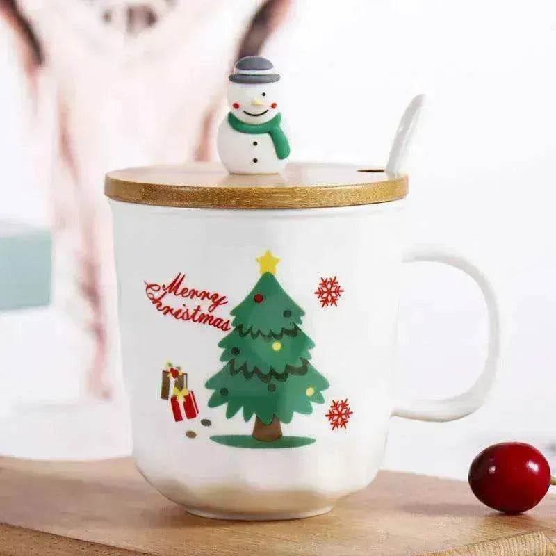 Santa Claus Christmas Tree Ceramic Cup Cartoon Mug - EX-STOCK Canada