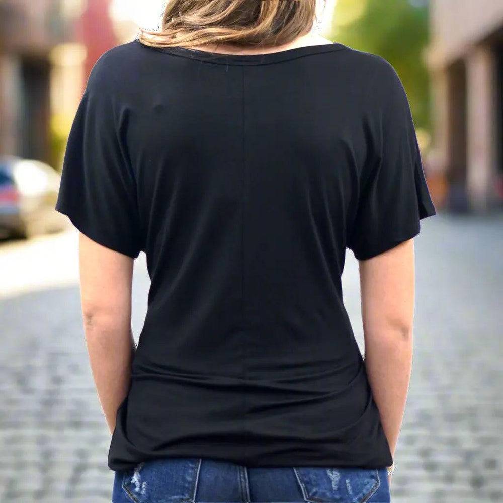 Scoop Neck Tee with Rhinestone-Embellished Headdress Design EX-STOCK Canada