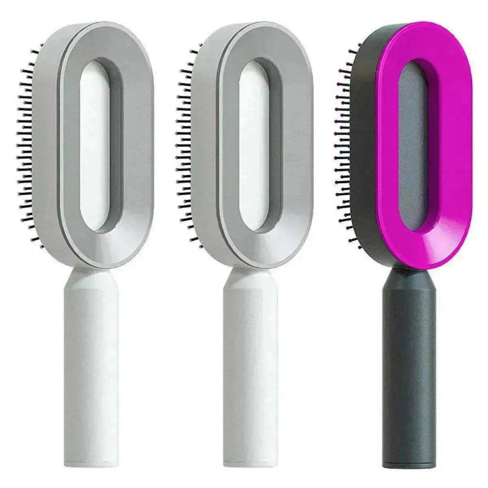 Self Cleaning Hair Brush For Women key Massage Scalp - EX-STOCK Canada
