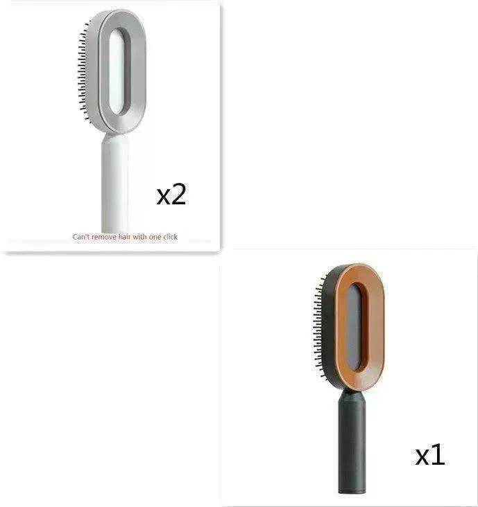 Self Cleaning Hair Brush For Women key Massage Scalp - EX-STOCK Canada