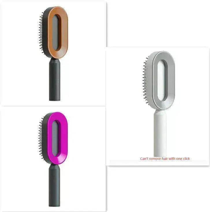 Self Cleaning Hair Brush For Women key Massage Scalp - EX-STOCK Canada