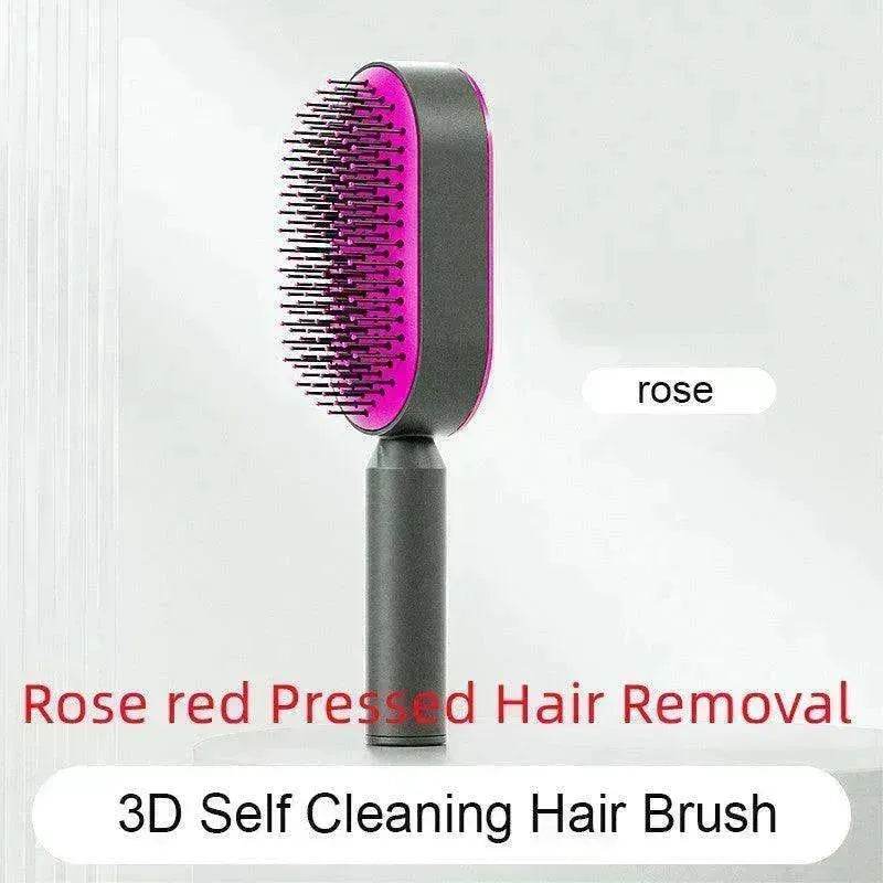 Self Cleaning Hair Brush For Women key Massage Scalp - EX-STOCK Canada