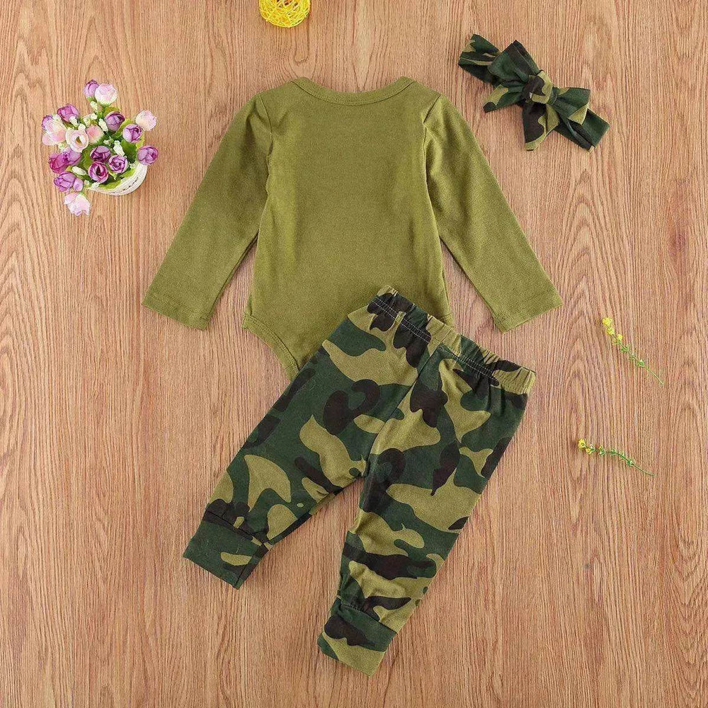 Set Letter Camouflage Printed Children Set - EX-STOCK Canada