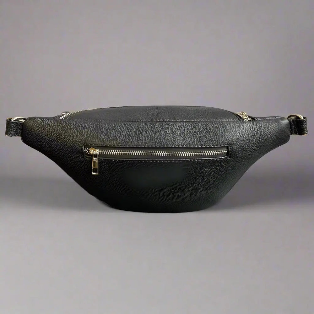 Sheep Leather Waist Bag with Patterned Strap EX-STOCK Canada