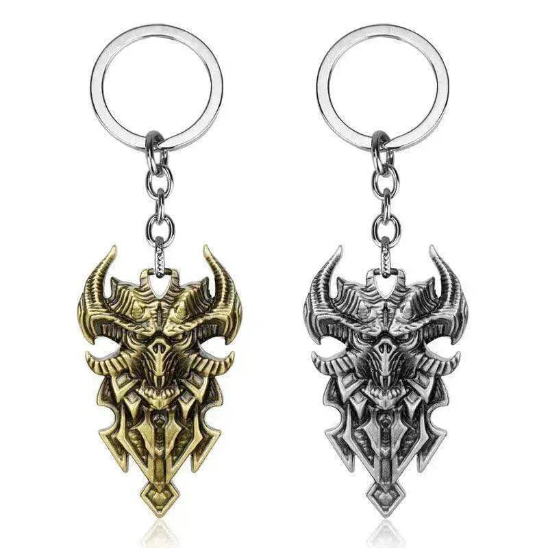 Sheep's Head Shield Keychain Pendant Keychain Jewelry - EX-STOCK Canada