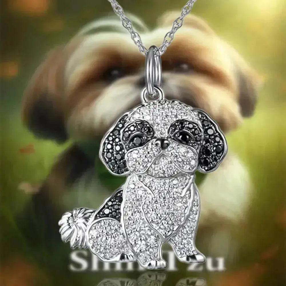 Collier Chiot Shih Tzu en Alliage de Zinc moulé sous pression - EX-STOCK Canada