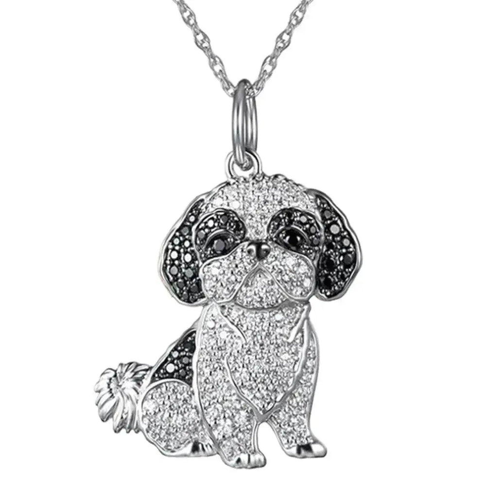 Collier Chiot Shih Tzu en Alliage de Zinc moulé sous pression - EX-STOCK Canada