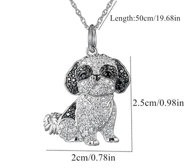 Collier Chiot Shih Tzu en Alliage de Zinc moulé sous pression - EX-STOCK Canada