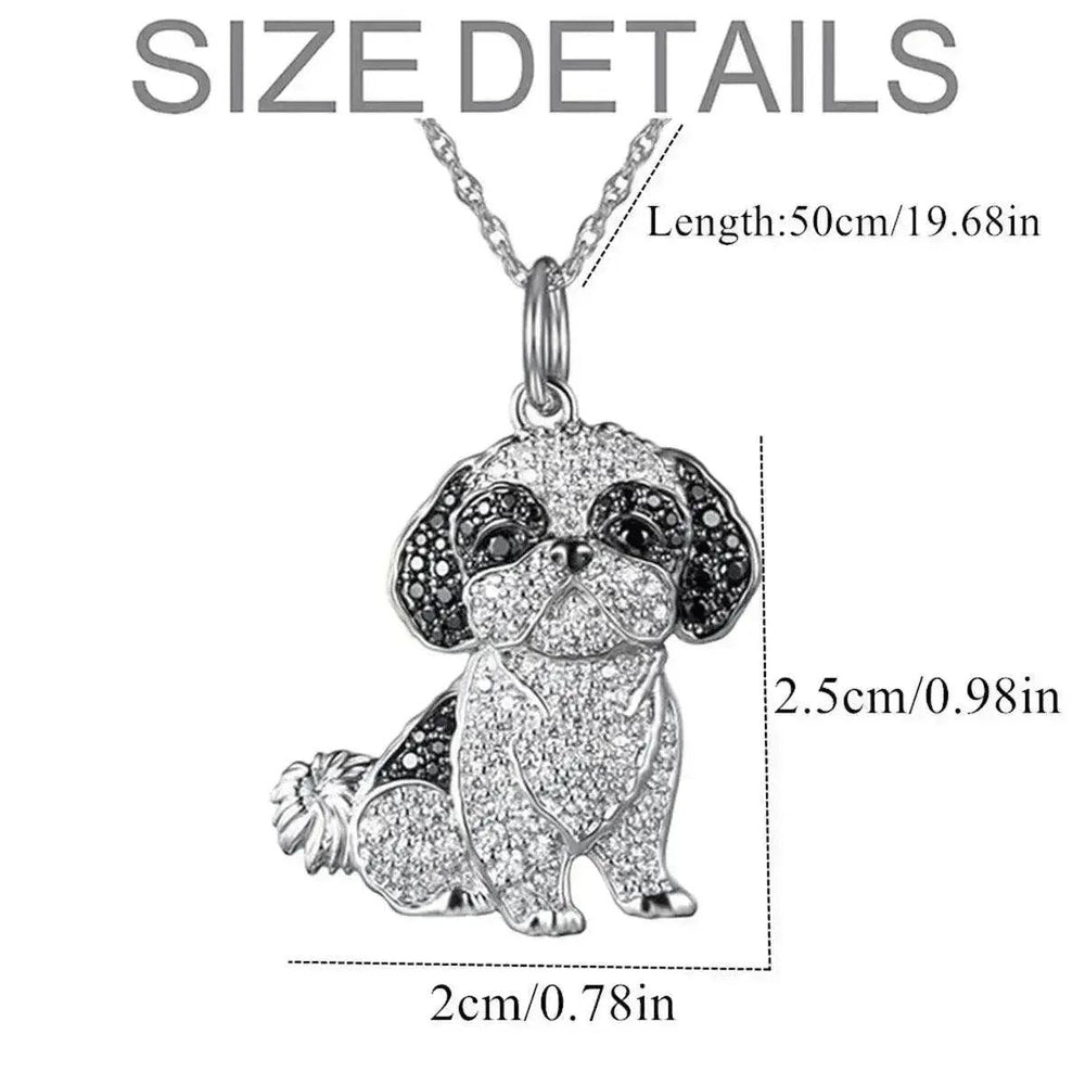 Collier Chiot Shih Tzu en Alliage de Zinc moulé sous pression - EX-STOCK Canada