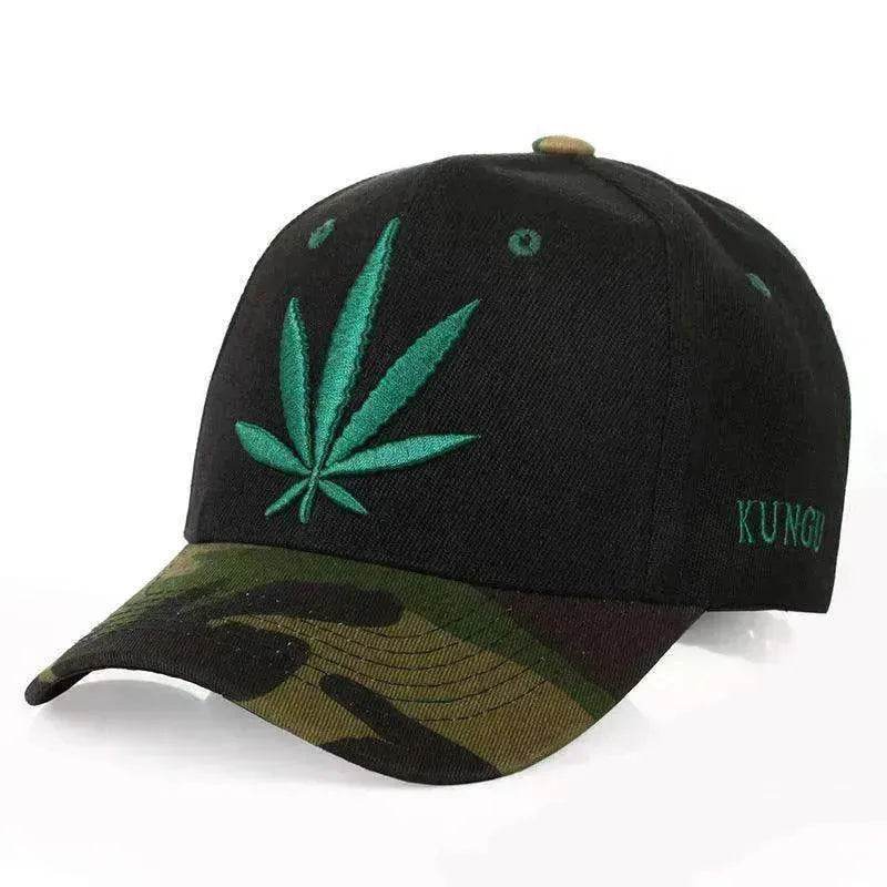 Simple Green Maple Leaf Hemp Leaf Caps Men And Women Baseball Caps Shopping - EX-STOCK Canada